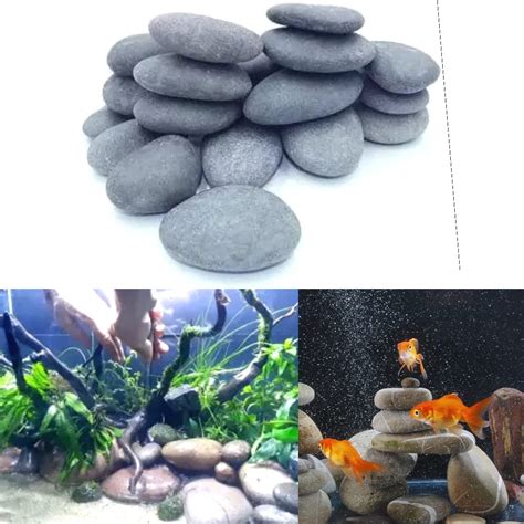 Vayinato Aquarium Stones for Fish Tank, 3kg - Natural River Pebbles for ...
