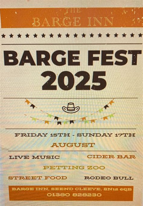 Barge Fest 2025, Seend Cleeve, Melksham, 15 August to 17 August | AllEvents