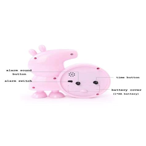 Min Qty : 2 | Peppa Pig Alarm Clock with Pen Pencil Stand – Sarvda