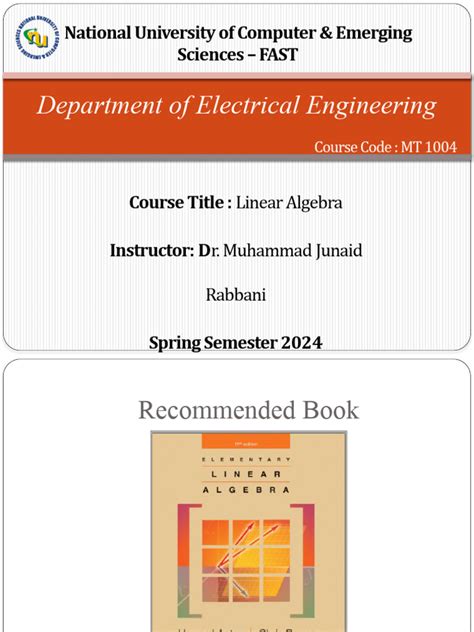 Image result for Linear Algebra Lectures