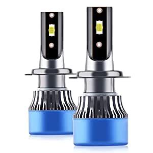 pekdi 2Pcs IP68 Waterproof Car LED Headlight Bulbs LED Driving Lamp All ...