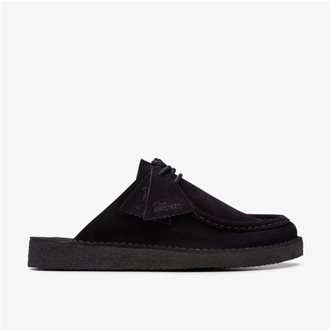 Mens Desert Nomad Mule Black Suede Mules, Slip Ons Shoes | Clarks UK