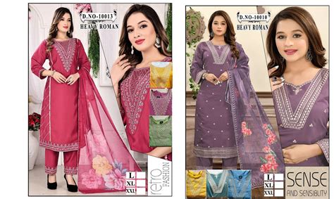 10010-10013 Mmc Roman Readymade Pant Style Suits – Kavya Style Plus