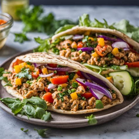 Mediterranean Ground Chicken Pitas Recipe | Cheff Recipes