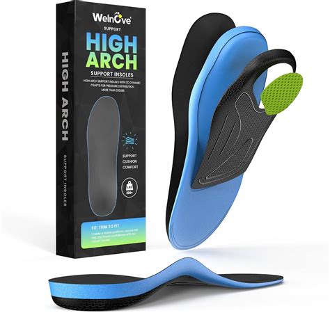Work Boot Insoles Plantar Fasciitis - Welnove High Arch Support for Insole - Foot Pain Heel Pain ...