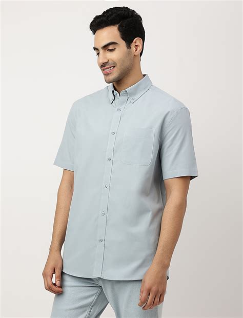Buy Pure Cotton Plain Button-down Collar Shirt at Marks & Spencer