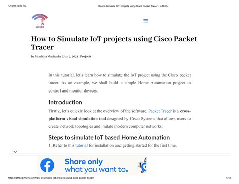 How to Simulate Io T projects using Cisco Packet Tracer - Io TEDU - In ...
