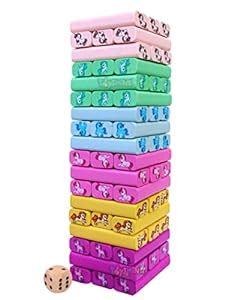 Toyshine Unicorn Printed Educational Wooden Stacking Tumbling Tower ...