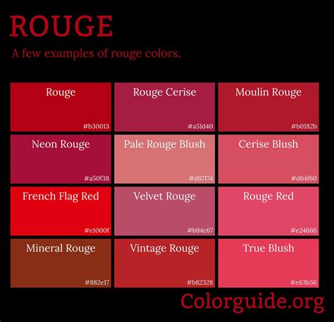 What is Rouge? (24 Colors) - Colorguide.org