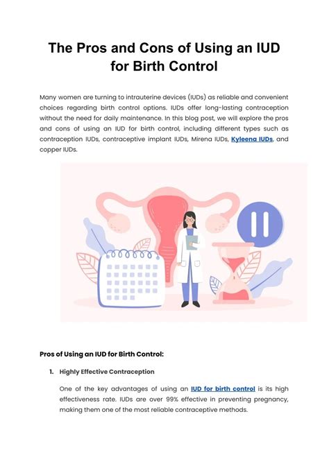 PPT - The Pros and Cons of Using an IUD for Birth Control. PowerPoint Presentation - ID:12300617