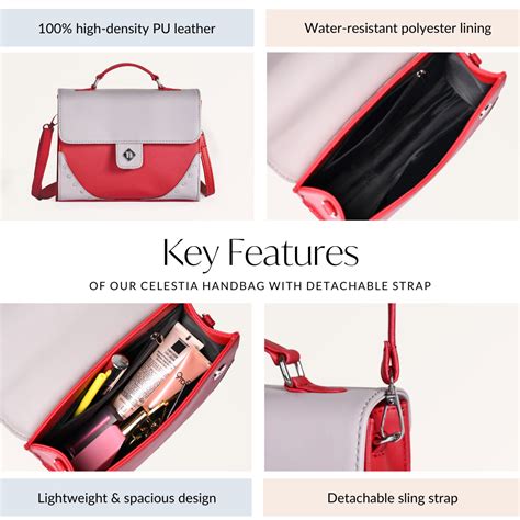 Celestia Handbag With Detachable Strap Online - Premium Handbag | Nestasia