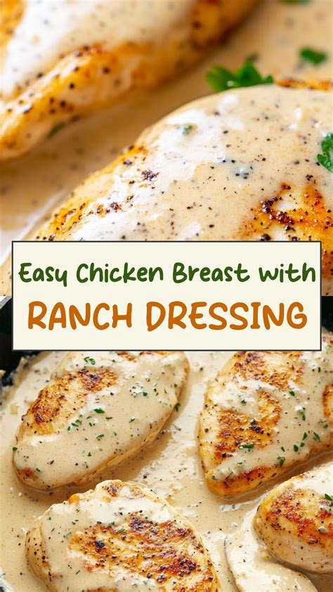 Easy Chicken Breast with Ranch Dressing | Recipe | Boneless chicken ...