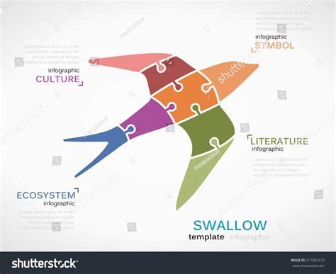 Swallow Made Out Puzzle Pieces: เวกเตอร์สต็อก (ปลอดค่าลิขสิทธิ์ ...