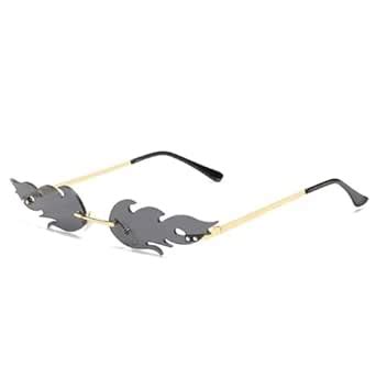 Buy AUGEN By Visions India Retro Vintage Fire Design Rimless Flame ...