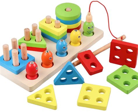 Buy CLAPONE Colorful Wooden Domino Blocks Game Set: Educational Toy for ...