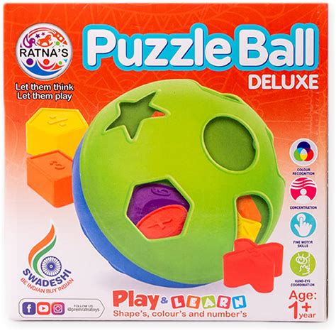 Buy Ratna's Educational Puzzle Ball for Kids 2 in 1. Let Them Learn ...