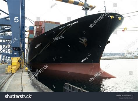 Crane Moves Shipping Container Yusen Container Stock Photo 2263804787 ...