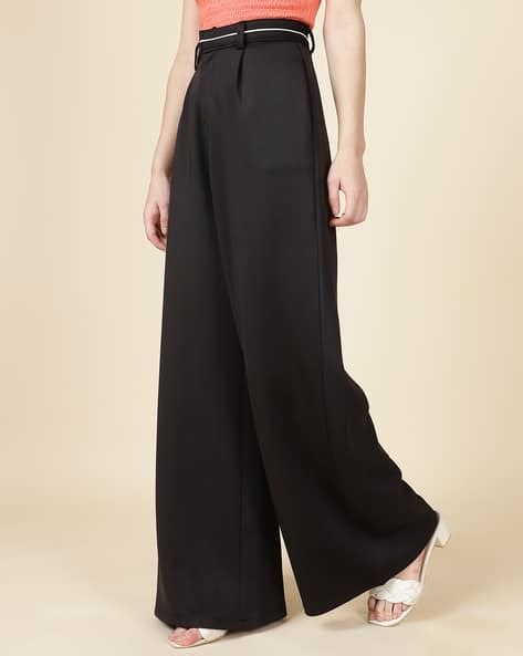 Buy Black Trousers & Pants for Women by Shein Online | sheinindia.in