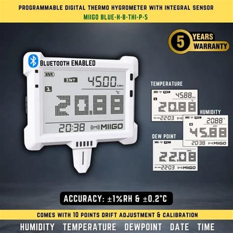Affordable Digital Thermo Hygrometer with Clock, Industrial Temperature ...