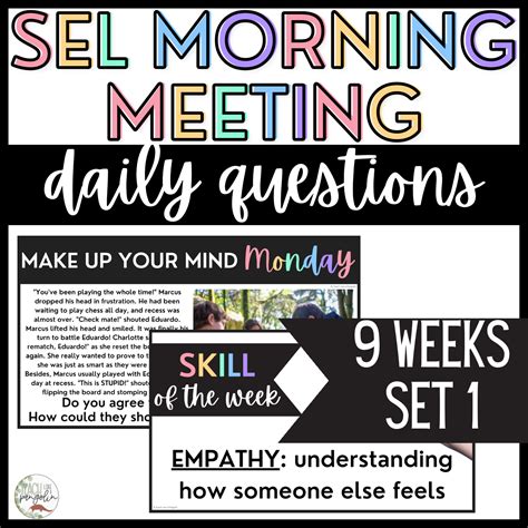 SEL Morning Meeting Slides - Daily Community Building Questions - Set 1 ...