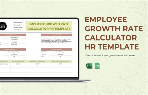 Employee Growth Rate Calculator HR Template in Excel, Google Sheets - Download | Template.net