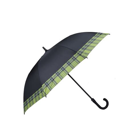 Buy The Clownfish Unisex Black Checks Border Parrot Green Umbrella Online