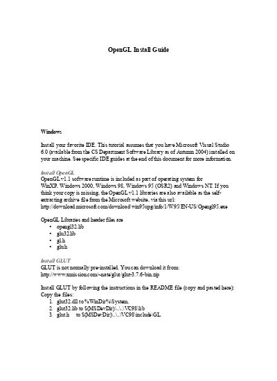 Image result for OpenGL Installation Guide
