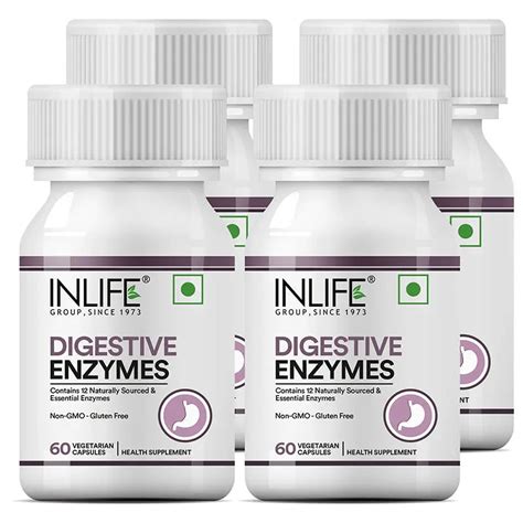 Inlife Digestive Enzymes Supplement – Broad-Spectrum Formula with ...