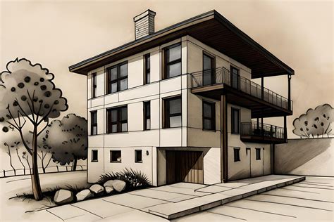 Pencil sketch house building 23218614 Stock Photo at Vecteezy