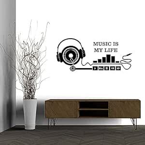 Buy Wallpics® Music Self Adhesive Decorative Wall Sticker | (30cm X ...