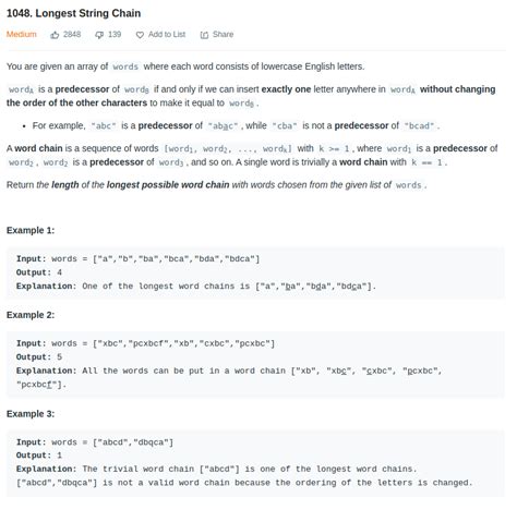 Longest String Chain Python 的图像结果