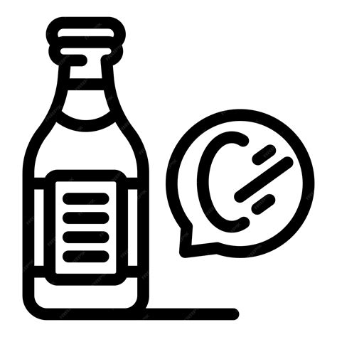 Premium Vector | Nonalcoholic malt drink icon outline vector brewery bottle