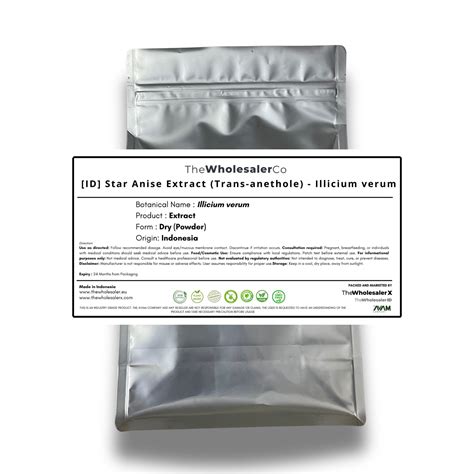 [Indonesia] Star Anise Extract (Trans-anethole) - Illicium verum ...