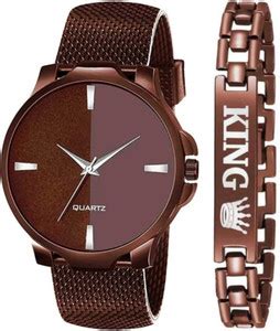 Vtrack Vtrack Shadow Style Double Colour Dial Watch With King Bracelet ...