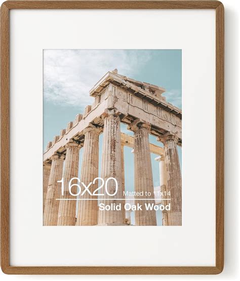 Amazon.com - FLYJOE 16x20 Picture Frame | Solid Oak Wood 16x20 Poster ...