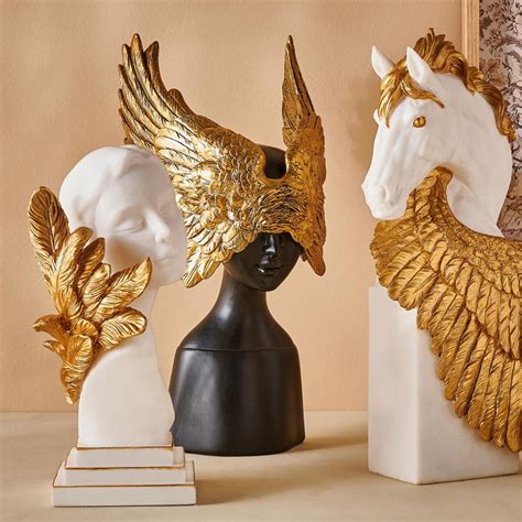 Buy Rivoli Polyresin Feathered Horse Head Figurine from Home Centre at ...