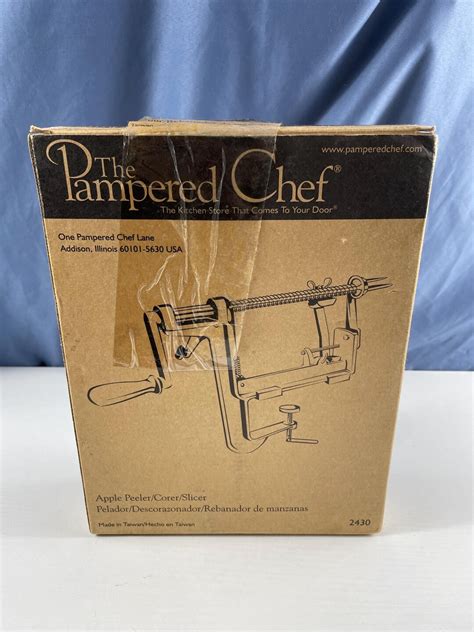 The Pampered Chef Apple Peeler Corer Slicer Model 2430 With Box - Etsy