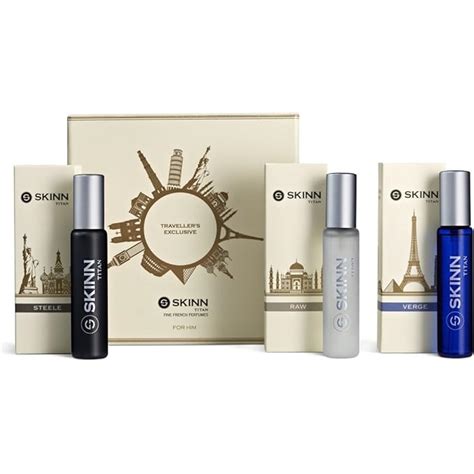 Buy Titan Skinn Men's Travel Pack EDP Perfume, 20ml (Pack of 3) Online ...