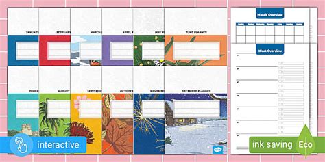 12 Months of Planning Pack of Booklet | Twinkl Busy Bees