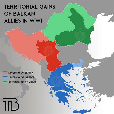 Territorial gains of Balkan Allies in World War 1