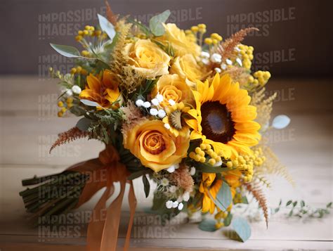 A yellow bouquet of flowers - Impossible Images - Unique stock images ...