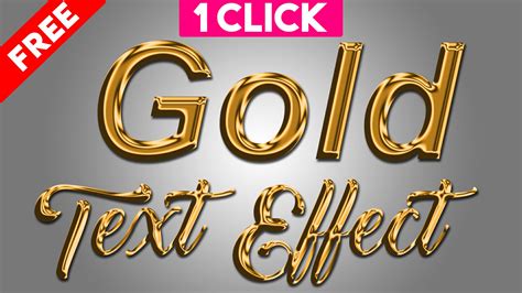 3D Gold Text Effects Photoshop Action Free Download