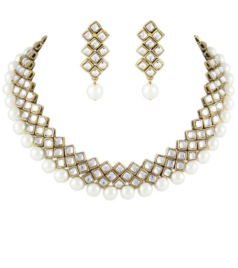 Kundan And Pearl Necklace | Buy latest Artificial Kundan necklace set ...