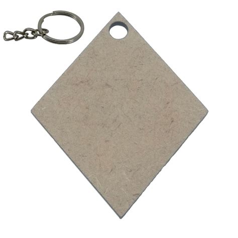 Buy MDF Key Chain Bases With Steel Rings For DIY Painting online ...