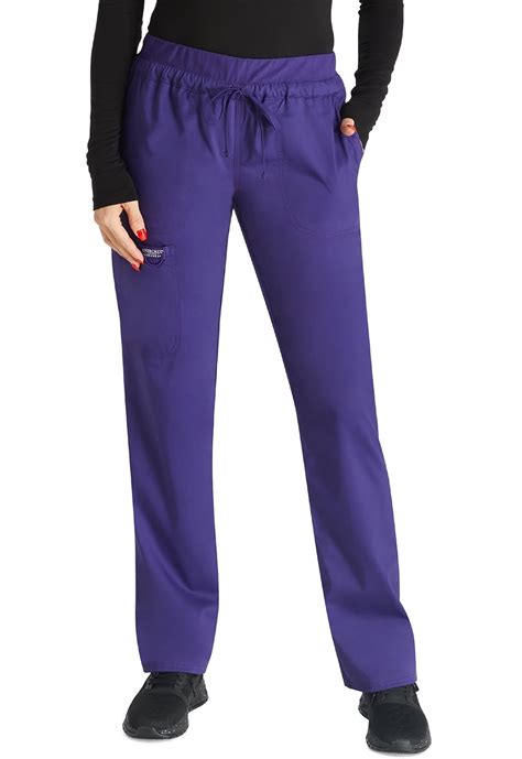 Cherokee Workwear Revolution Women's Scrubs Pant Mid Rise Tapered Leg ...