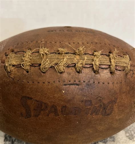 Antique Spalding Leather Football 8 Laces College Ball Gridiron | eBay