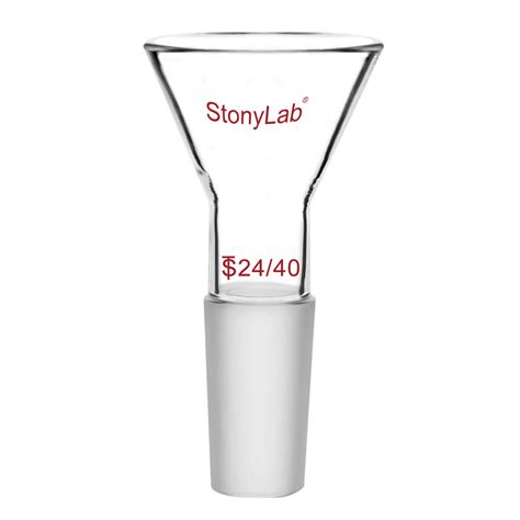 StonyLab Glass Short Stem Powder Funnel with 50 mm Top Outer Dimension ...