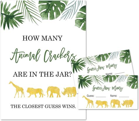 Gold Safari Guess How Many Animal Crackers in the | Ubuy India