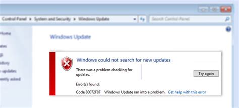 Image result for Windows Update Code 80072Efe Windows 7