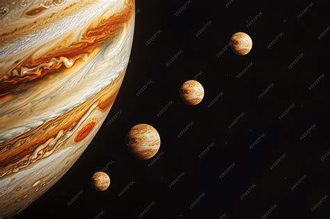 Premium Photo | Jupiters Four Largest Moons Discovered by Galileo